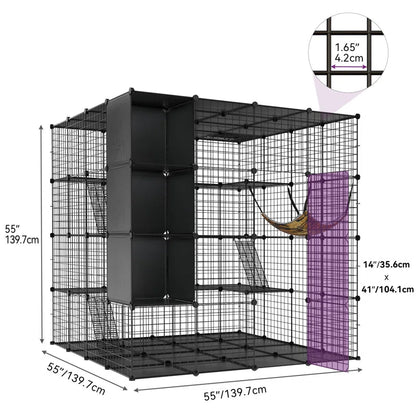 Boivin Portable Outdoor Cat Cage, Catio, Cat House, with Shelves - Malachi Wallace boutique