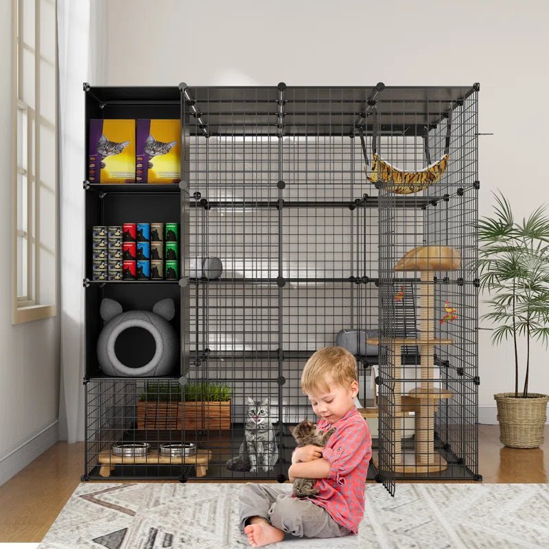 Boivin Portable Outdoor Cat Cage, Catio, Cat House, with Shelves - Malachi Wallace boutique