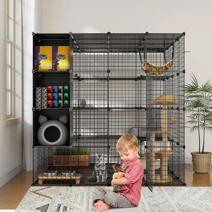 Boivin Portable Outdoor Cat Cage, Catio, Cat House, with Shelves - Malachi Wallace boutique