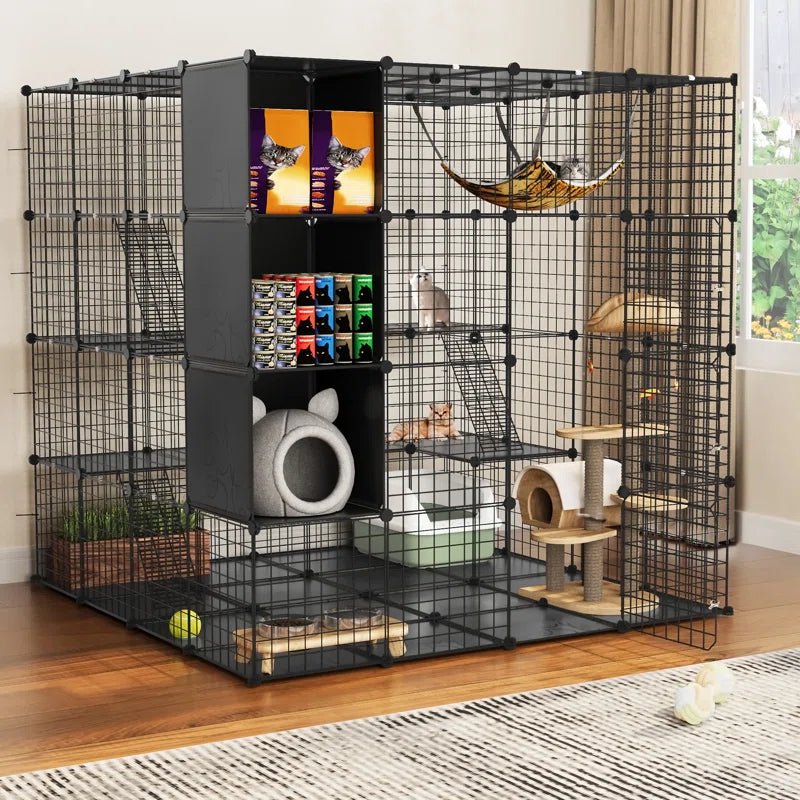Boivin Portable Outdoor Cat Cage, Catio, Cat House, with Shelves - Malachi Wallace boutique