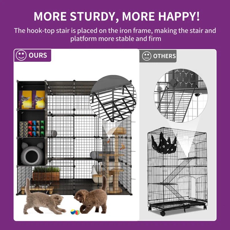 Boivin Portable Outdoor Cat Cage, Catio, Cat House, with Shelves - Malachi Wallace boutique