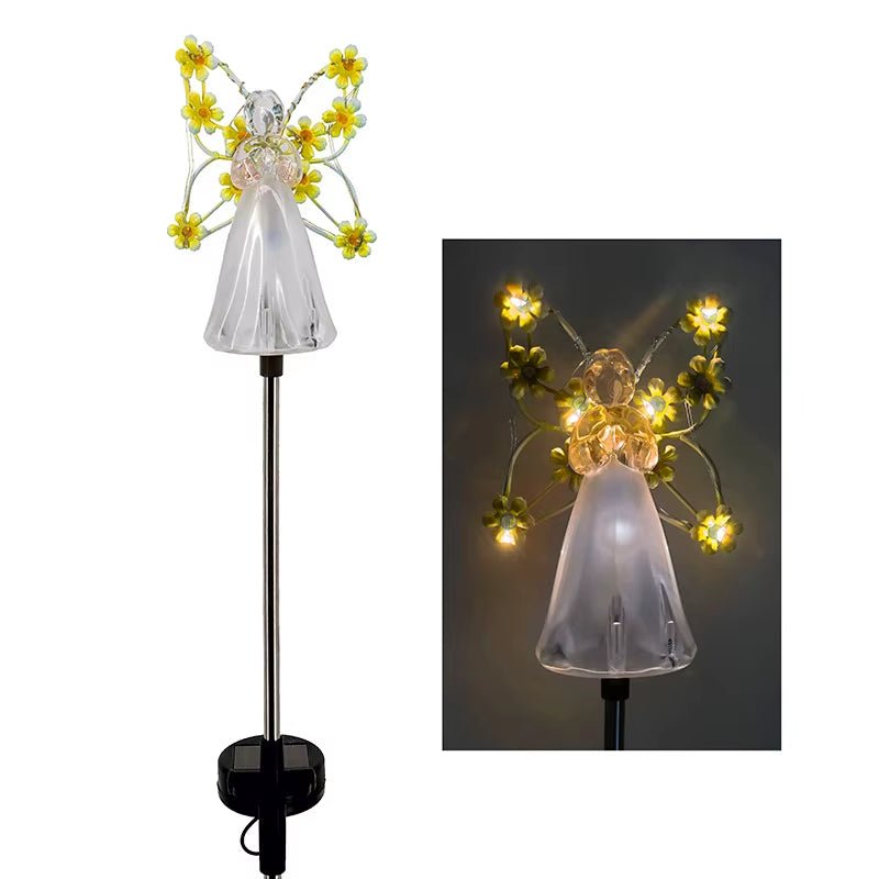 Celestial Garden Angel Lamp – Customizable Sunlight Outdoor Lighting for Your Garden - Malachi Wallace boutique