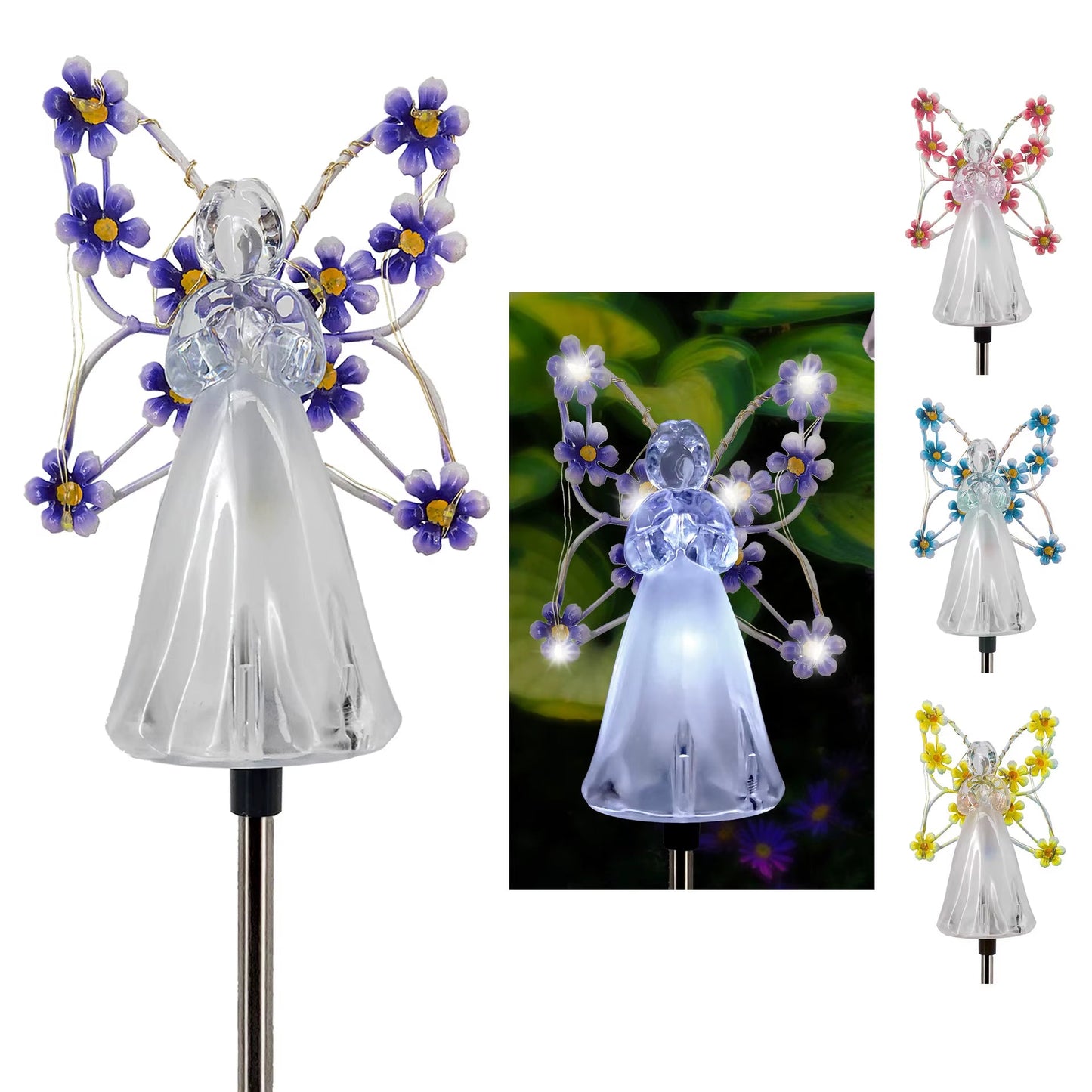 Celestial Garden Angel Lamp – Customizable Sunlight Outdoor Lighting for Your Garden - Malachi Wallace boutique