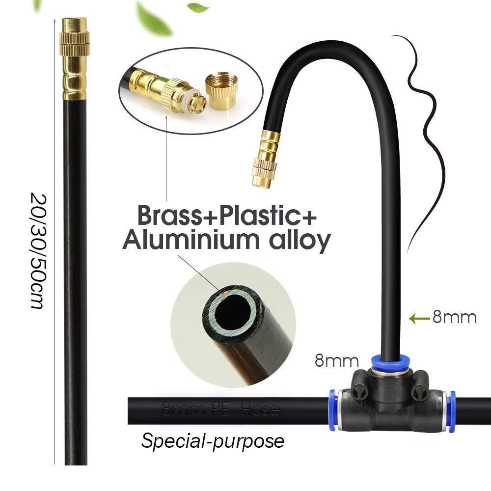 DIY 30M-5M Universal Sprayer Kit – Patio Misting & Cooling System for Garden Irrigation - Malachi Wallace boutique