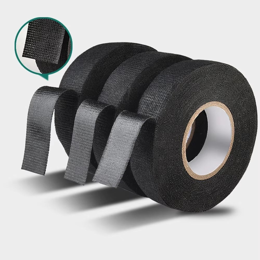 Electrical Tape Heat-Resistant Harness Bundle Insulation Auto Wiring Fabric Cloth Wrap Waterproof Cable Organizer Adhesive Tapes - Malachi Wallace boutique