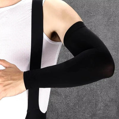 Ice Silk Sports Arm Sleeves Cycling Sun UV Protection Outdoor Travel Running Gym Fitness Cool Summer Arm Sleeves - Malachi Wallace boutique