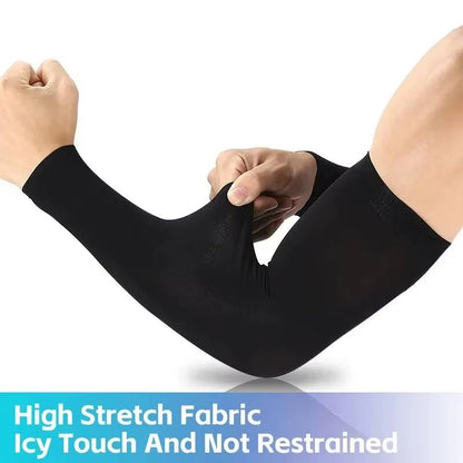 Ice Silk Sports Arm Sleeves Cycling Sun UV Protection Outdoor Travel Running Gym Fitness Cool Summer Arm Sleeves - Malachi Wallace boutique