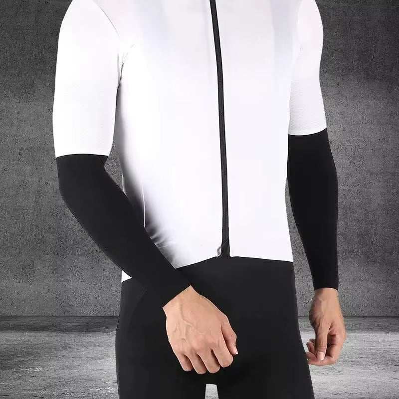Ice Silk Sports Arm Sleeves Cycling Sun UV Protection Outdoor Travel Running Gym Fitness Cool Summer Arm Sleeves - Malachi Wallace boutique