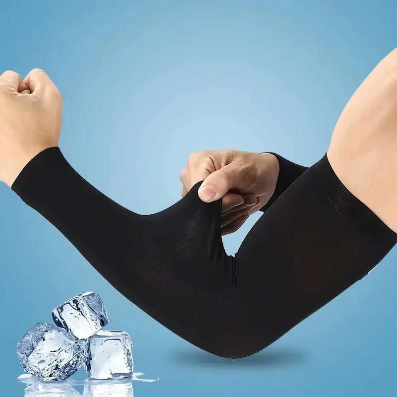 Ice Silk Sports Arm Sleeves Cycling Sun UV Protection Outdoor Travel Running Gym Fitness Cool Summer Arm Sleeves - Malachi Wallace boutique