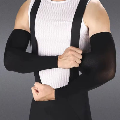 Ice Silk Sports Arm Sleeves Cycling Sun UV Protection Outdoor Travel Running Gym Fitness Cool Summer Arm Sleeves - Malachi Wallace boutique