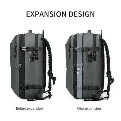 Men Travel Backpack Vacuum Compression 17 Inch Laptop Backpack Business Large Capacity School Backpack Expanded Hiking Backpack - Malachi Wallace boutique