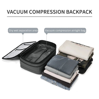 Men Travel Backpack Vacuum Compression 17 Inch Laptop Backpack Business Large Capacity School Backpack Expanded Hiking Backpack - Malachi Wallace boutique