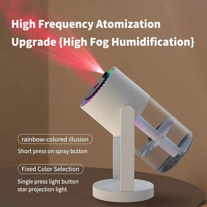 MistGlow 280ML Air Humidifier – Desktop Humidifier with Projector, Adjustable Light & Auto Off for Home & Office - Malachi Wallace boutique