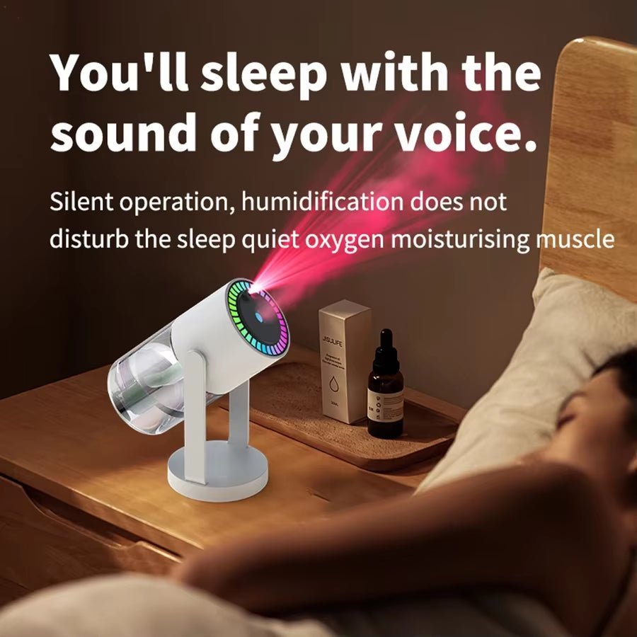 MistGlow 280ML Air Humidifier – Desktop Humidifier with Projector, Adjustable Light & Auto Off for Home & Office - Malachi Wallace boutique