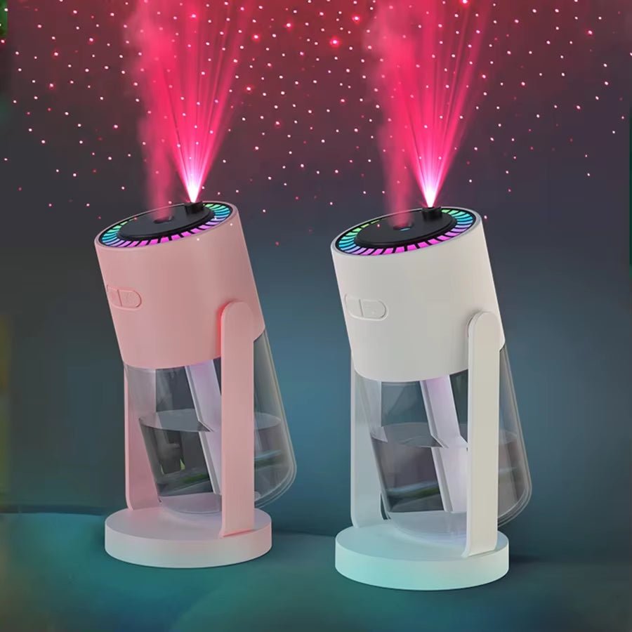 MistGlow 280ML Air Humidifier – Desktop Humidifier with Projector, Adjustable Light & Auto Off for Home & Office - Malachi Wallace boutique