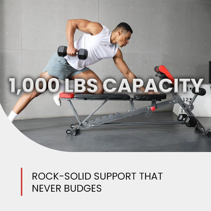 Multi-Functional FID Weight Bench for Full All-In-One Body Workout – Hyper Back Extension, Roman Chair, Adjustable Ab Sit up Bench, Incline Decline Bench, Flat Bench - Malachi Wallace boutique