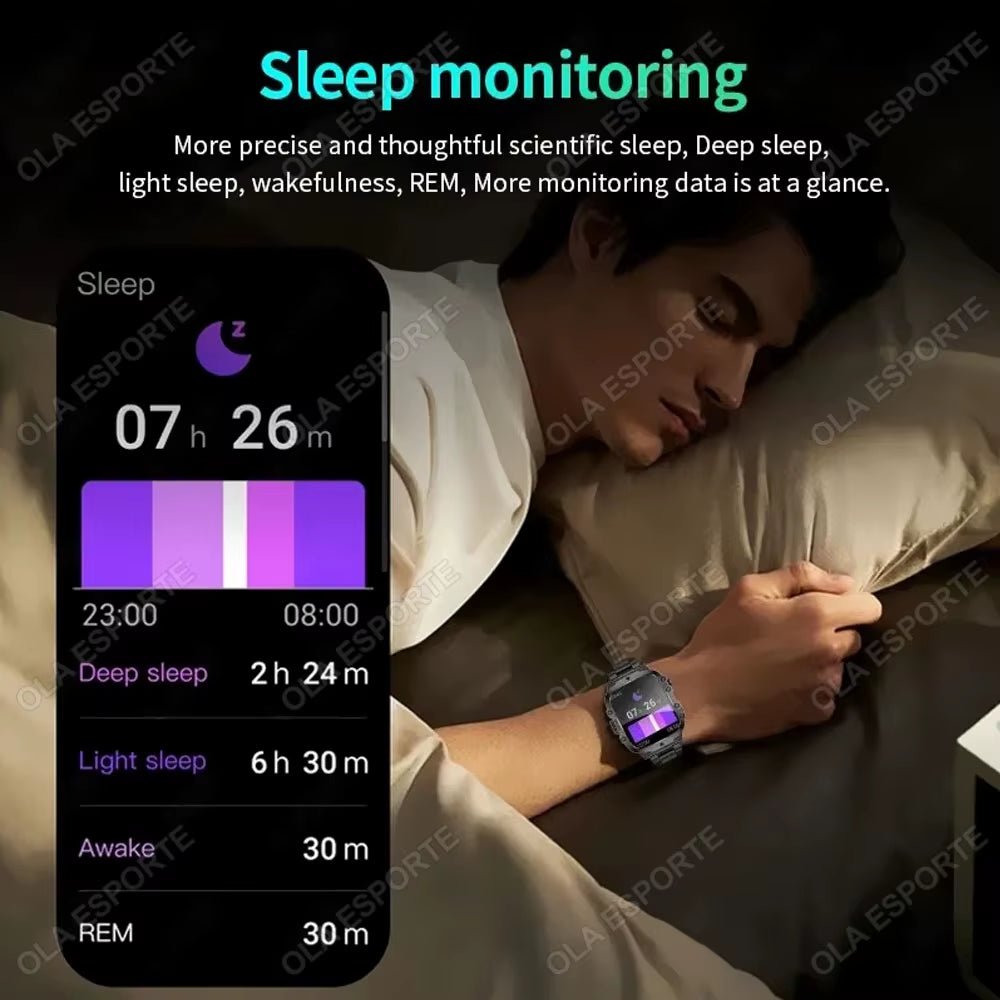 Original Men Smartwatch Flashlight Bluetooth Call Fitness Clock IP68 Waterproof Sports Men for Android IOS Smart Watch 2025 New - Malachi Wallace boutique