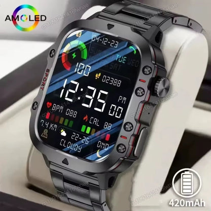 Original Men Smartwatch Flashlight Bluetooth Call Fitness Clock IP68 Waterproof Sports Men for Android IOS Smart Watch 2025 New - Malachi Wallace boutique