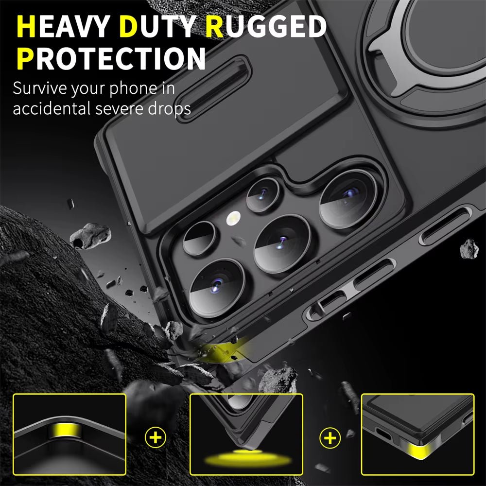 Samsung Magnetic Stand Camera Protection Phone Case - Malachi Wallace boutique