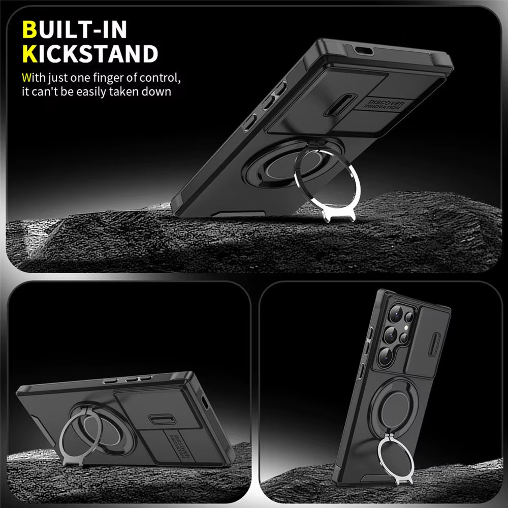 Samsung Magnetic Stand Camera Protection Phone Case - Malachi Wallace boutique