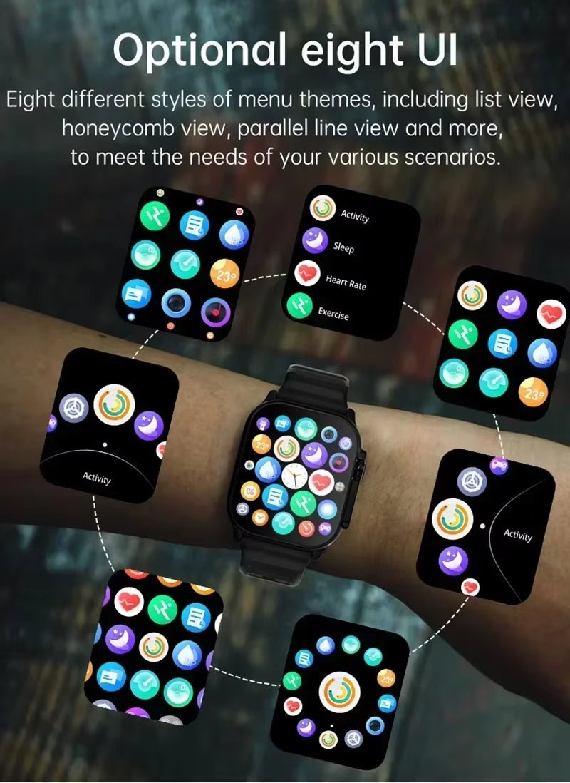 Smart Watch Bluetooth Talk Smartwatch Message Alert Heart Rate Monitor Sports Watch for Android IOS Men Women - Malachi Wallace boutique