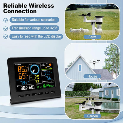 SmartWeather Pro™ – WiFi Wireless Indoor & Outdoor Weather Station with Rain, Wind & Temp Monitoring - Malachi Wallace boutique