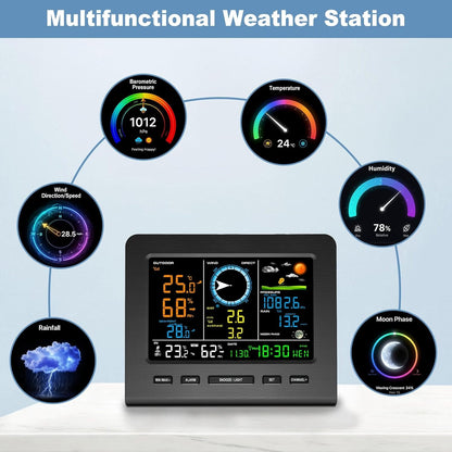 SmartWeather Pro™ – WiFi Wireless Indoor & Outdoor Weather Station with Rain, Wind & Temp Monitoring - Malachi Wallace boutique