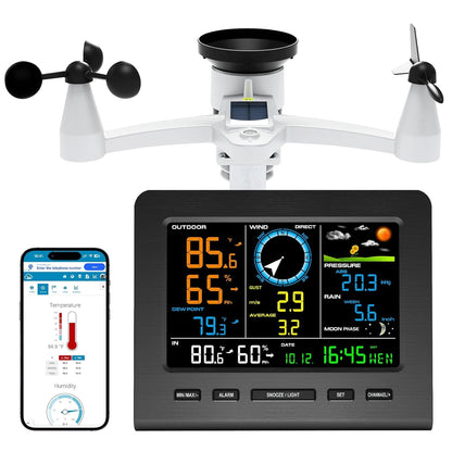SmartWeather Pro™ – WiFi Wireless Indoor & Outdoor Weather Station with Rain, Wind & Temp Monitoring - Malachi Wallace boutique