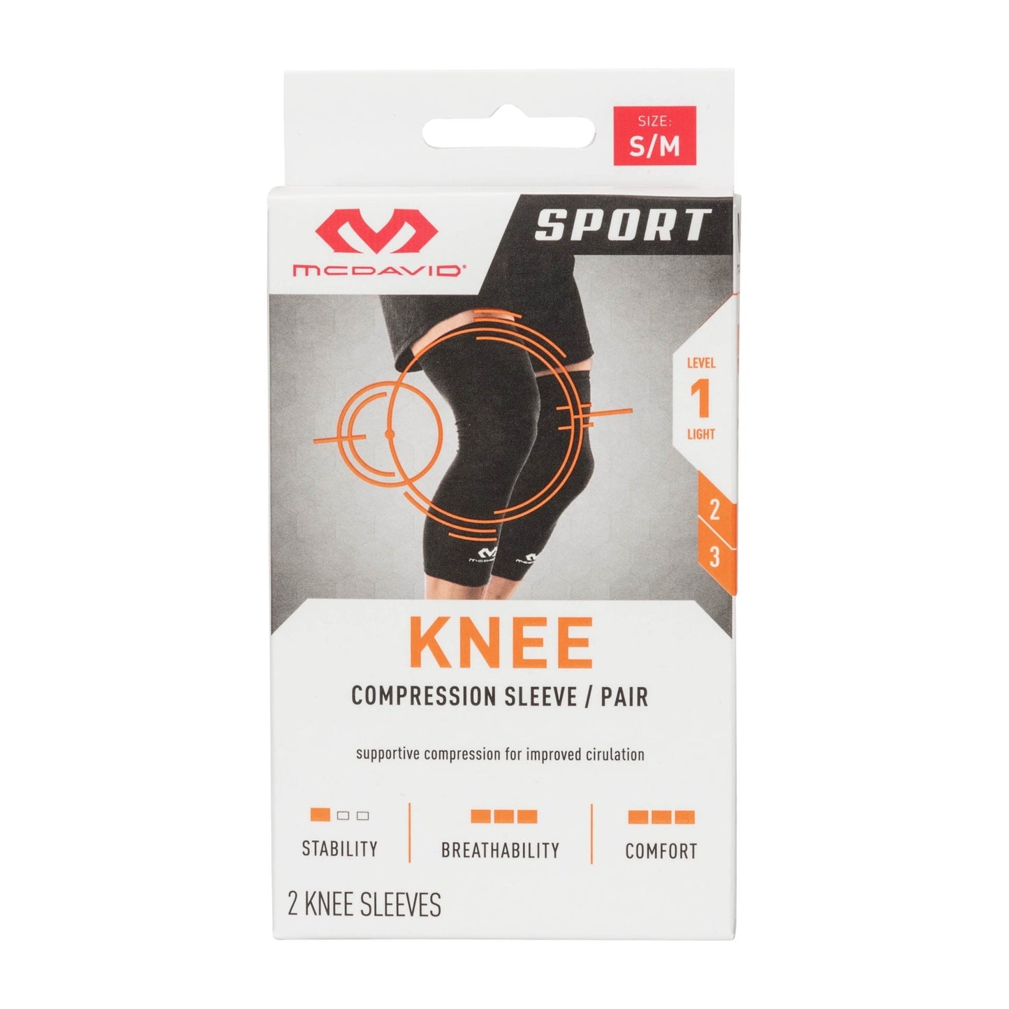 Sport Compression Knee Sleeves Pair, Black, Unisex, Adult, Large/Extra-Large - Malachi Wallace boutique