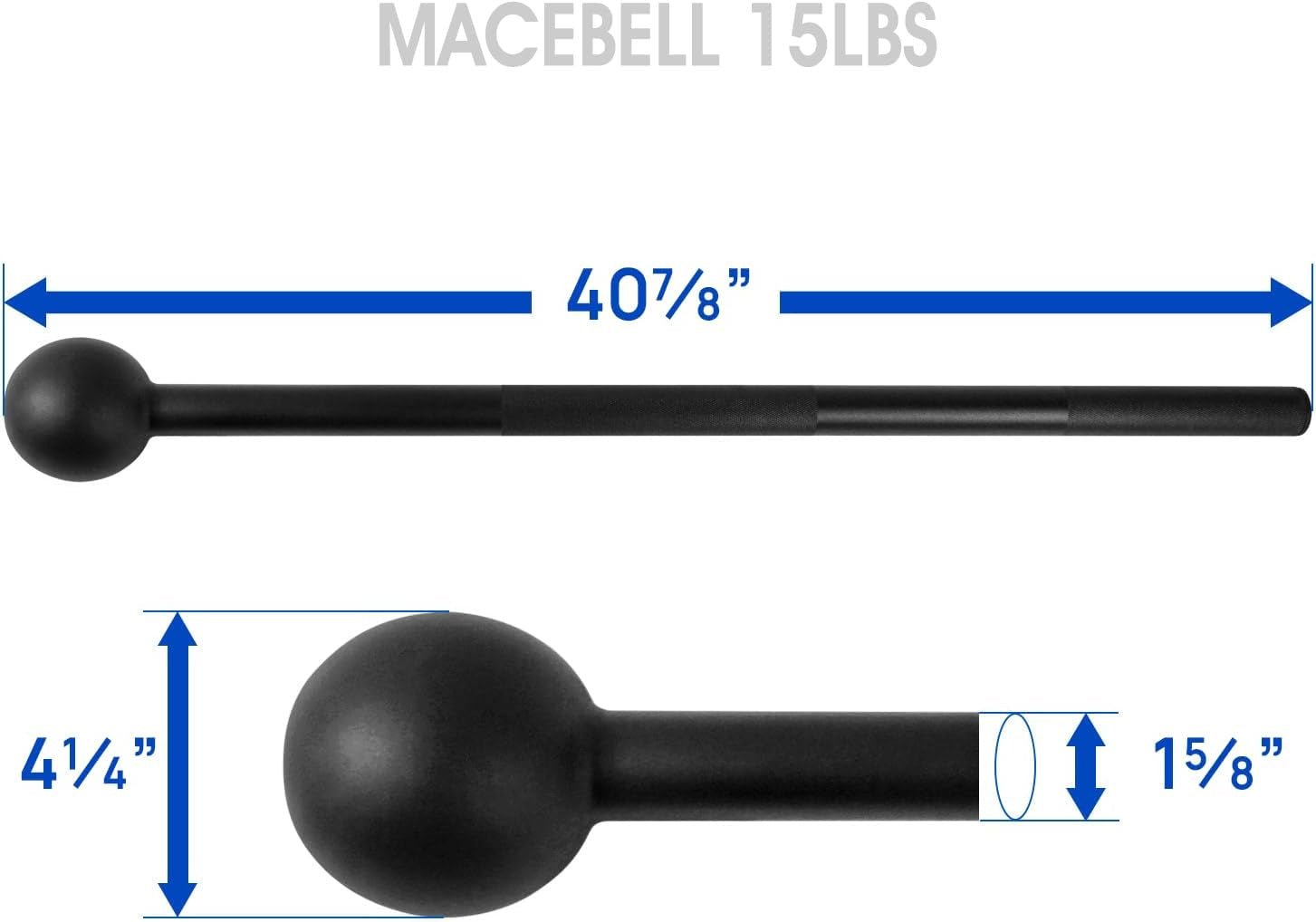 Steel Mace Bell for Strength Training, Support Full Body, Muscles, Shoulder, Grips & Forearms Workouts, Stretching 5, 7, 10, 15, 20, 25, 30 LB for Woman & Man - Malachi Wallace boutique