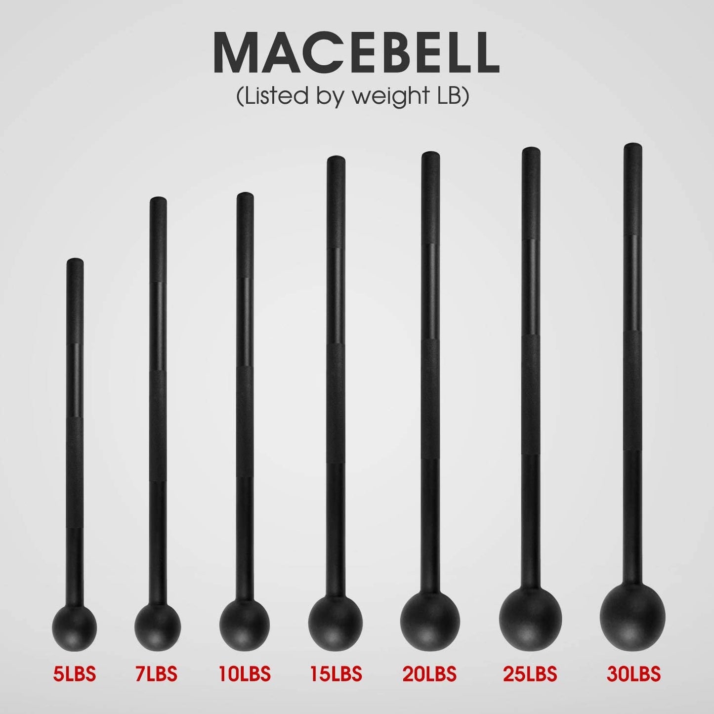 Steel Mace Bell for Strength Training, Support Full Body, Muscles, Shoulder, Grips & Forearms Workouts, Stretching 5, 7, 10, 15, 20, 25, 30 LB for Woman & Man - Malachi Wallace boutique