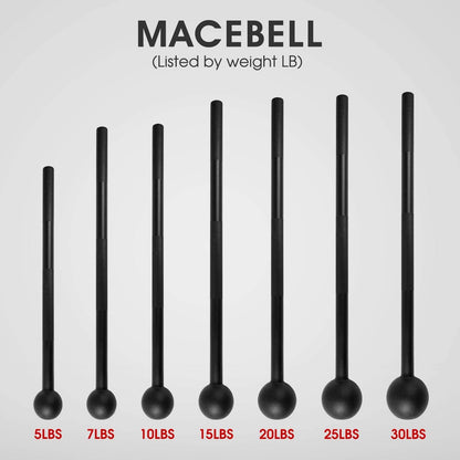 Steel Mace Bell for Strength Training, Support Full Body, Muscles, Shoulder, Grips & Forearms Workouts, Stretching 5, 7, 10, 15, 20, 25, 30 LB for Woman & Man - Malachi Wallace boutique