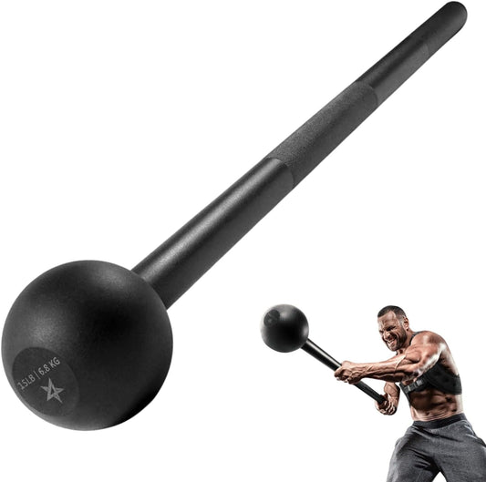 Steel Mace Bell for Strength Training, Support Full Body, Muscles, Shoulder, Grips & Forearms Workouts, Stretching 5, 7, 10, 15, 20, 25, 30 LB for Woman & Man - Malachi Wallace boutique
