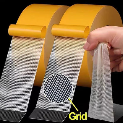 Super Thin Strong Fixation Double Sided Adhesive Tape Heavy Duty Translucent Mesh Waterproof Traceless Powerful Grid Carpet Tape - Malachi Wallace boutique