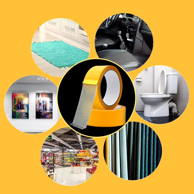 Super Thin Strong Fixation Double Sided Adhesive Tape Heavy Duty Translucent Mesh Waterproof Traceless Powerful Grid Carpet Tape - Malachi Wallace boutique