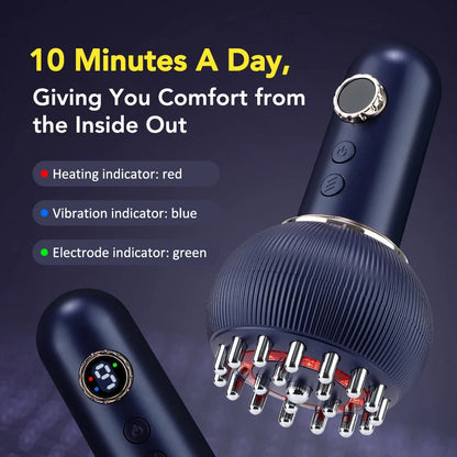 ThermaGlow™ Wireless Heated Meridian Brush – Lymphatic Drainage, Microcurrent Anti-Cellulite Massage for Body & Back - Malachi Wallace boutique